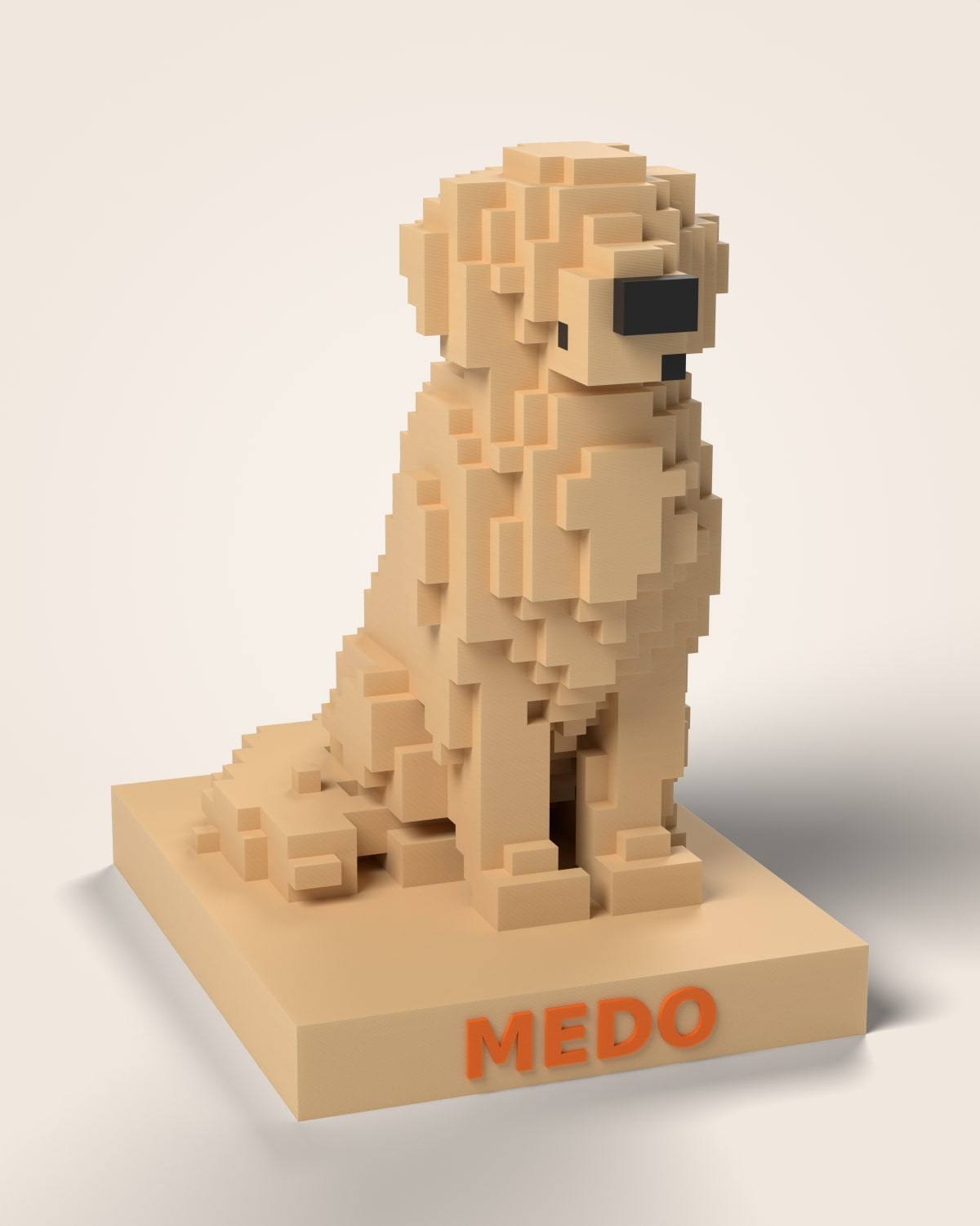Pixel figurica psa složena od kockica